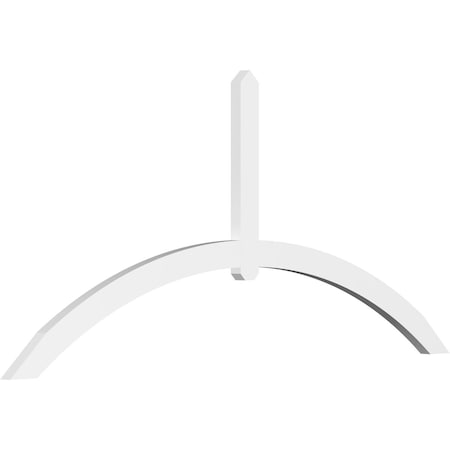 Ekena Millwork Archdale Architectural Grade PVC Gable Bracket, 96"W x 44"H x 2"D x 4"F, 11/12 Pitch GBP096X44X0204ARC00